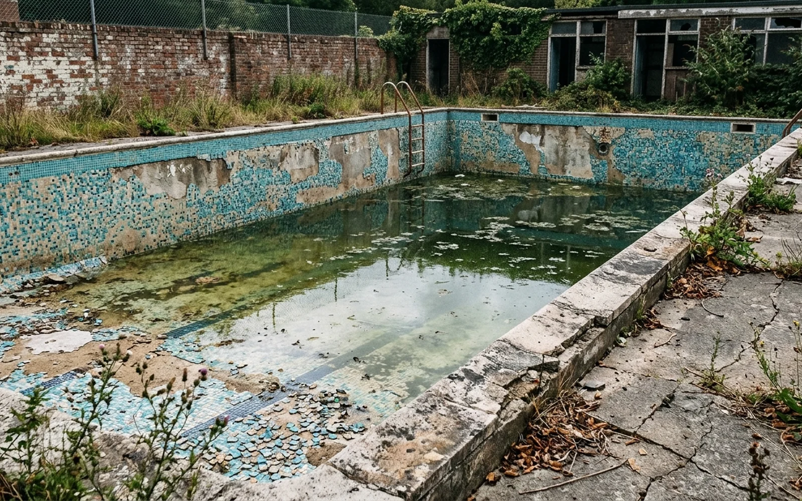 Vecchia piscina prima della ristrutturazione